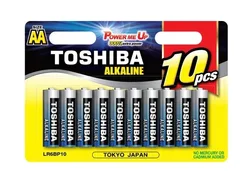 סט סוללת SM-LR6-BP10 TOSHIBA AA כמות 10 יחידות.