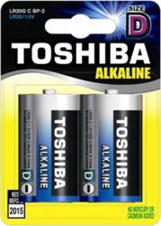 2 סוללות D Toshiba Alkaline